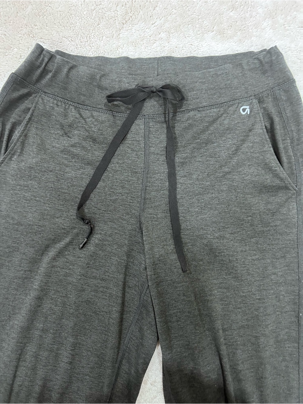 GapFit Women’s Medium Charcoal Gray Active Jogger Pants Drawstring Pockets